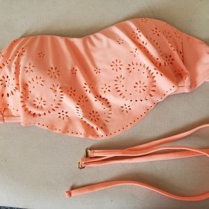 Cute Coral Strapped Bandeau